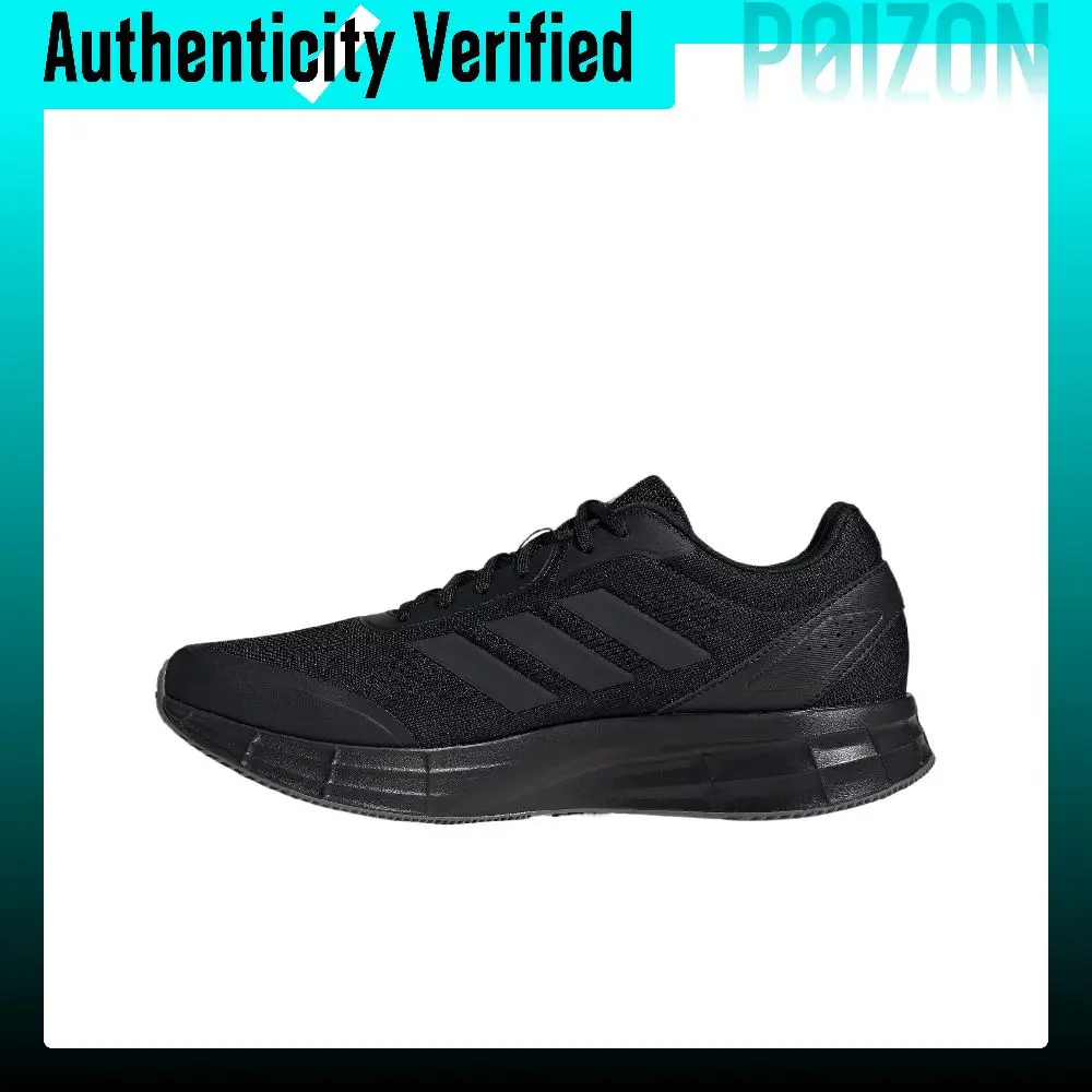 Adidas Duramo PU, Textile, Synthetic Leather Low top Casual Training Running Shoes Unisex Black JQ7500