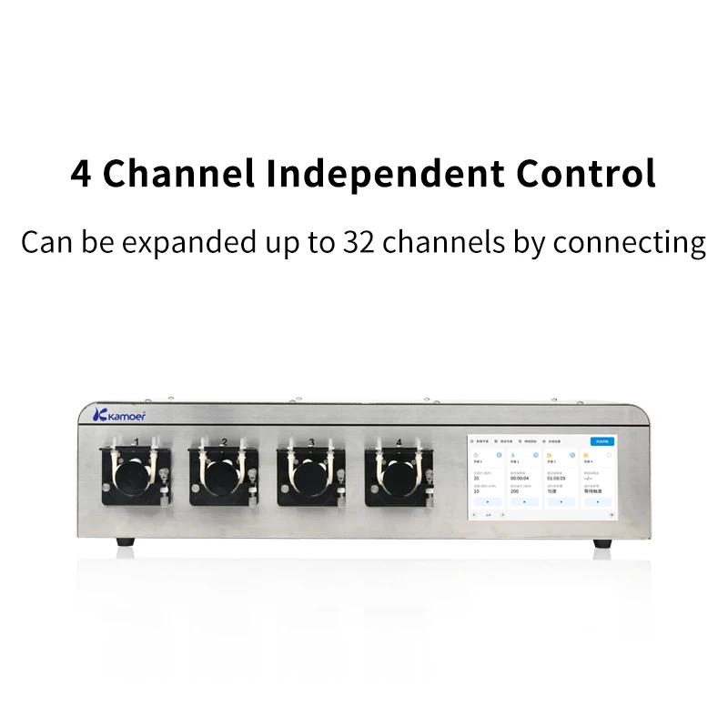 Kamoer NP04-KCS 4 8 12 Channels Independent Control Touch Screen Peristaltic Pump Filling Machine