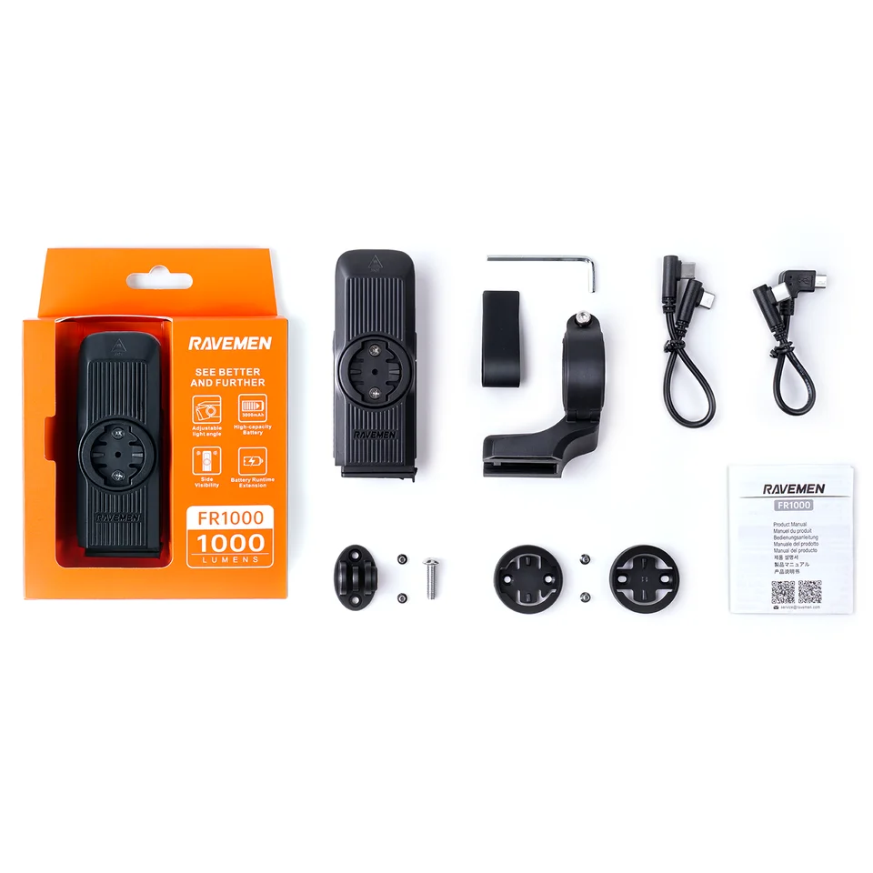 RAVEMEN FR1000 バイクヘッドライト Garmin Wahoo Bryton IGPSPORT GPS