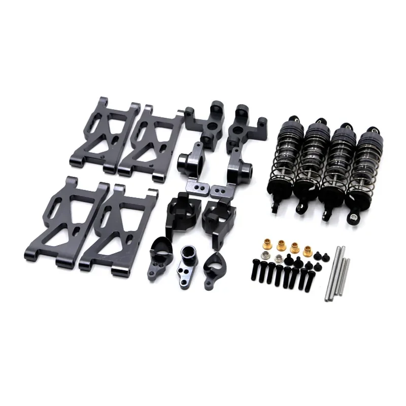 Wltoys 144001   สําหรับ wltoys 1:14 144001   RC รถอะไหล่อัพเกรดโลหะพวงมาลัย Swing Arm ฐาน C ด้านหลังที่นั่งโช้คอัพ