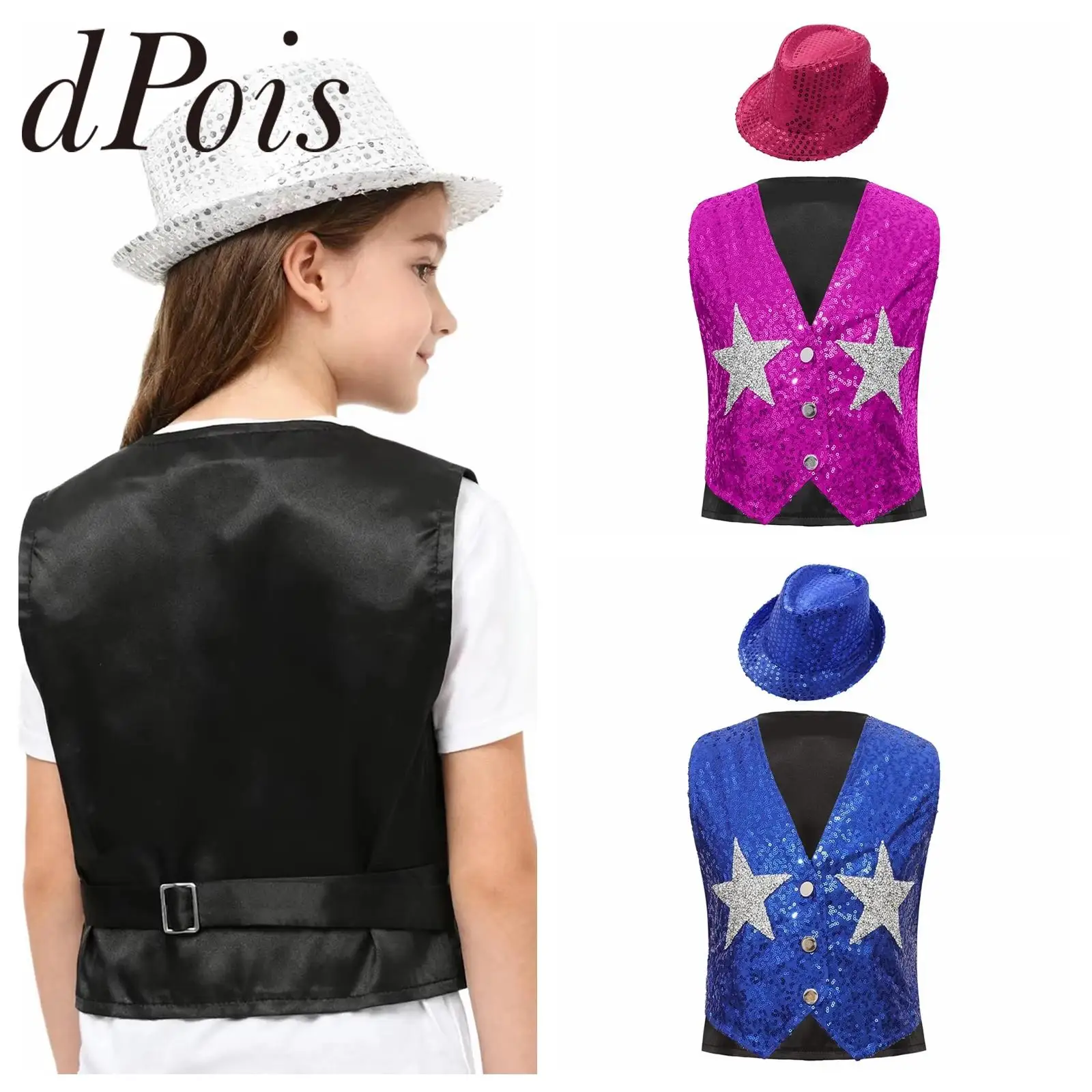 

Детская танцевальная одежда для девочек и мальчиков, жилет с блестками, джазовая одежда в стиле хип-хоп, диско-жилет, блестящий танцевальный костюм для шоу на сцене