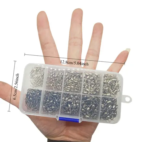 400 mixed-size secondary cable connectors, fishing spinners, fishing accessories