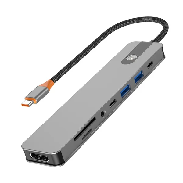 

USB-C Hub Discount Type-C Expansion Hub Adapter USB-C Hub USB C to HDMI-Compatible Adapter USB3.0 Docking Station PD Charging SD