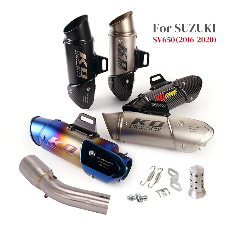 

Mid Pipe Link Tube For SUZUKI SV 650 2016-2023 Motorcycle Exhaust Slip On Stainless Steel Connect Muffler Baffle