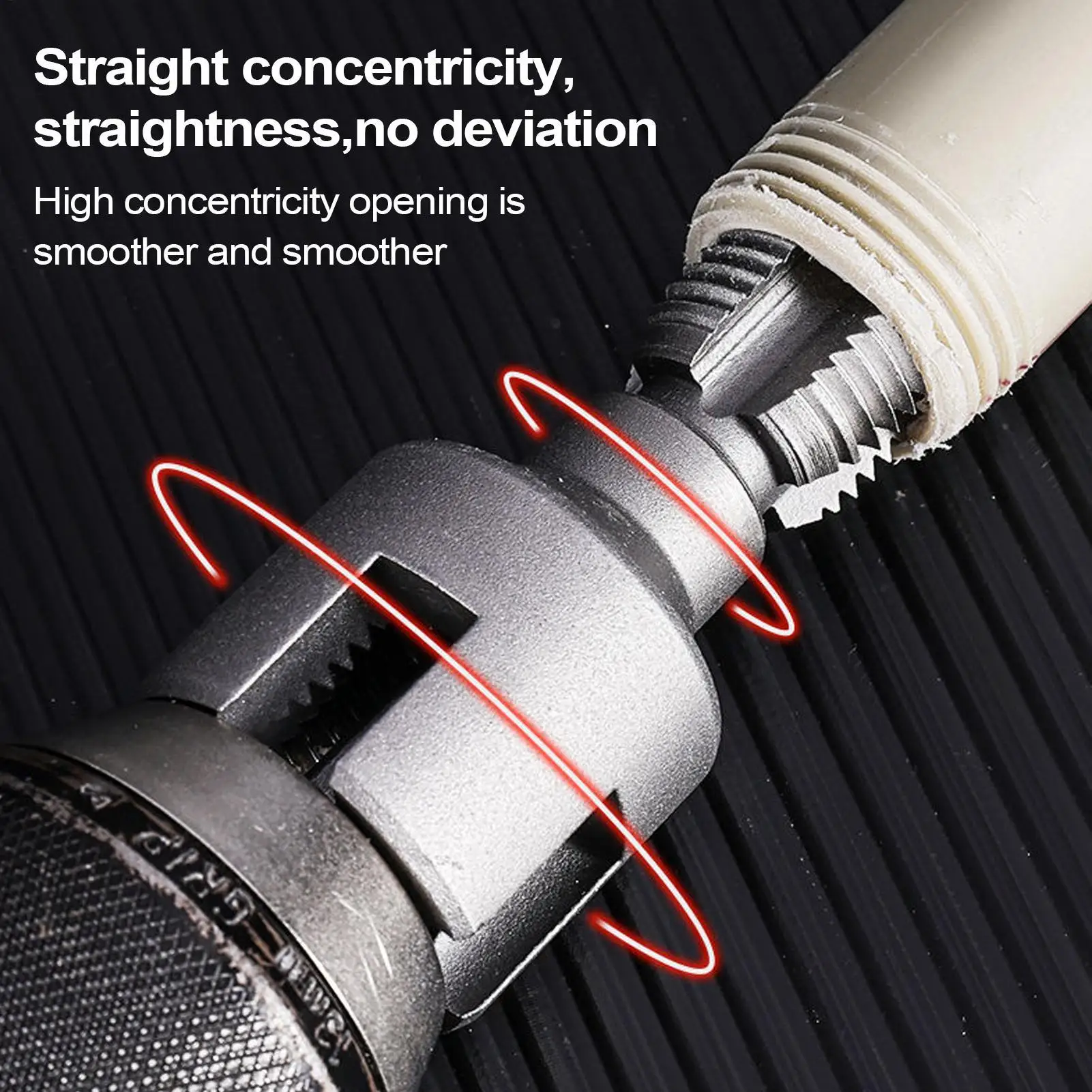 Strumento per infilare PVC Infila tubi elettrici Taglierina esterna 1/2 e 3/4 Fustelle per tubi in legno Trapano elettrico Artigianato in metallo Riparazione domestica