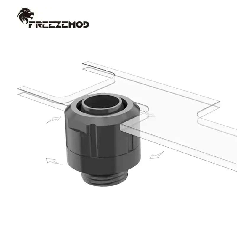 FREEZEMOD 10*13mm Hose Pipe Fitting For PE PVC Tubing, Smooth Surface 3/8'' Thin Hexagonal Wrench Fixing,Computer Water Cooling