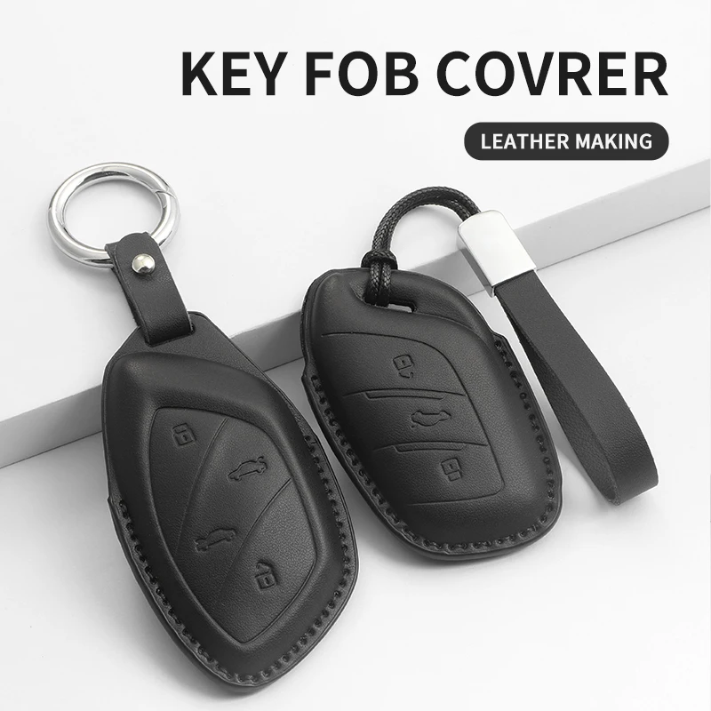 

Кожаный чехол для автомобильного ключа, защитный чехол, брелок, аксессуары для MG 4 2023 Mg4 Ev MG HS GT ZS EV ZX MG5 MG6, 3-кнопочный пульт дистанционного управления