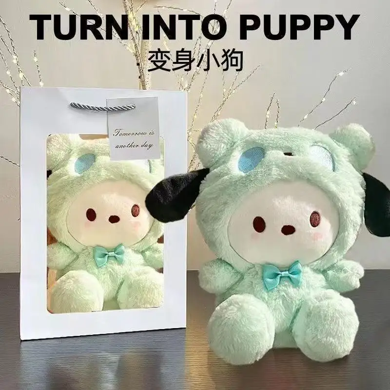 

White Bear Transformable Doll Jade Guigou Parcha Dog Plush Toy Pillow Filled Stuffed Animal Collectible for Girls Christmas Gift