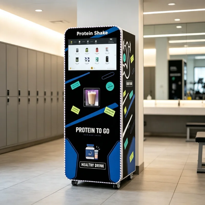 Smart Protein Powder Vending Machine Custom Design With Built-in Mixer Function Healthy Beverage Self Service Dispenser