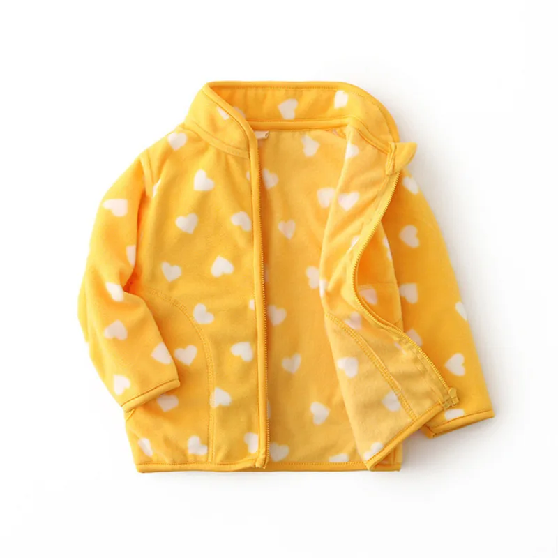 Zeebread New Arrival Boys Girls Fleece Jackets Zipper Animals Print Plus Velvet Thickening Polar Fleece Children Collar Jacket