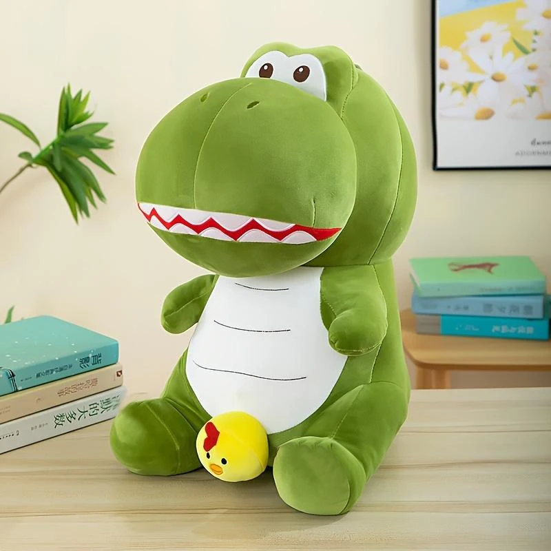 Green Chick Dinosaur, Creative and Quirky Plush Toy, Perfect for Holiday Parties, a Prank Gift for Friends (1Pc 11.8in)