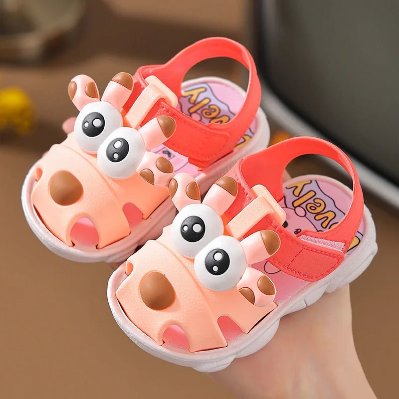 Sandali per bambini nuovi ragazzi cartoon cute baby soft bottom antiscivolo baby step shoes ragazze outdoor casual kids Baotou shoes