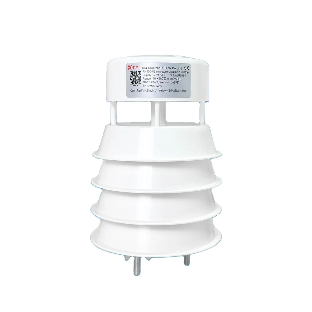 2026 Rk900-09 Wifi Wireless Complete RS232 4-20mA Rs485 Ultrasonic Compact Miniature Weather Station with Intergrated Wind Senso