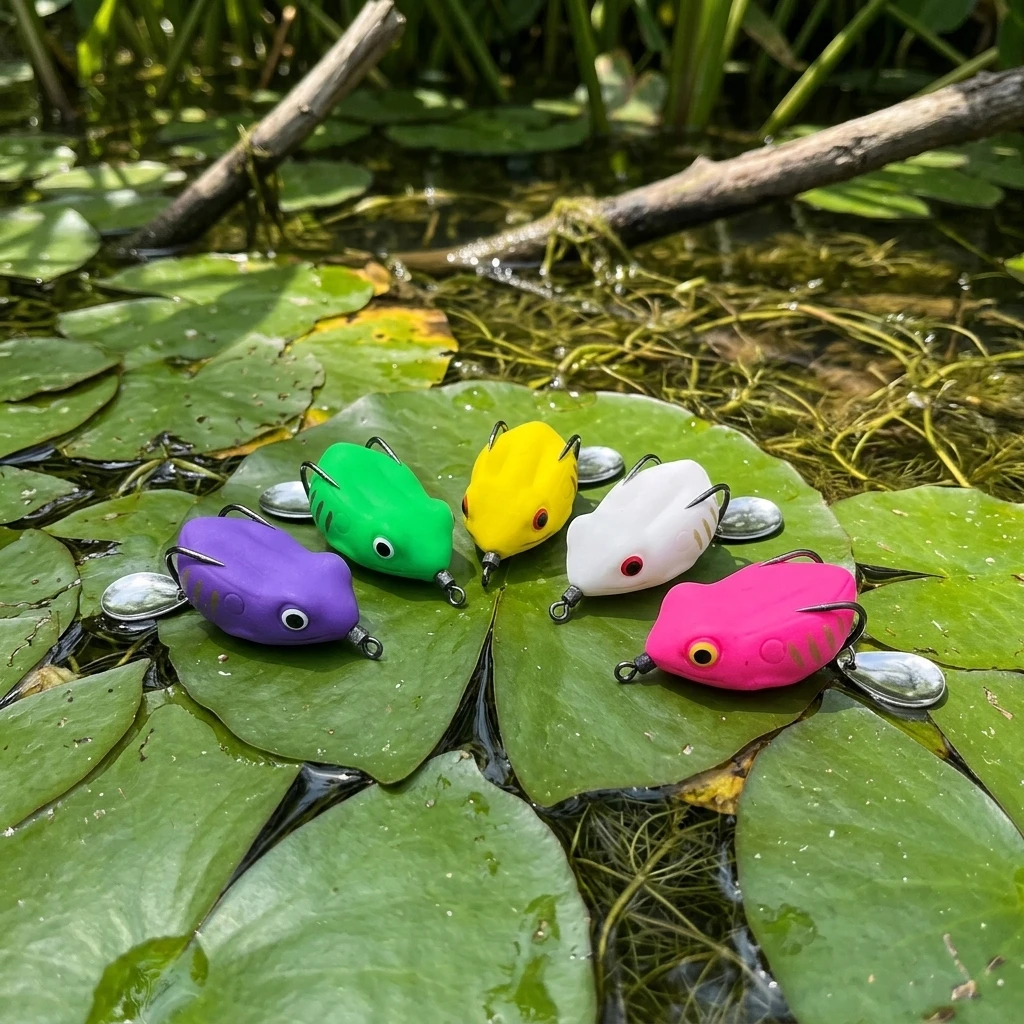 kit-de-iscas-para-pesca-de-black-bass-com-ganchos-duplos-e-laminas-brilhantes