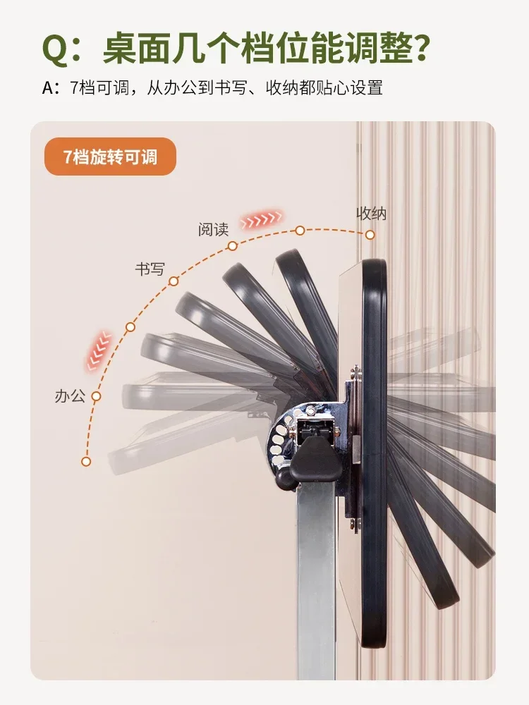 Comodino mobile con ruote, pieghevole pneumatico per letti domestici