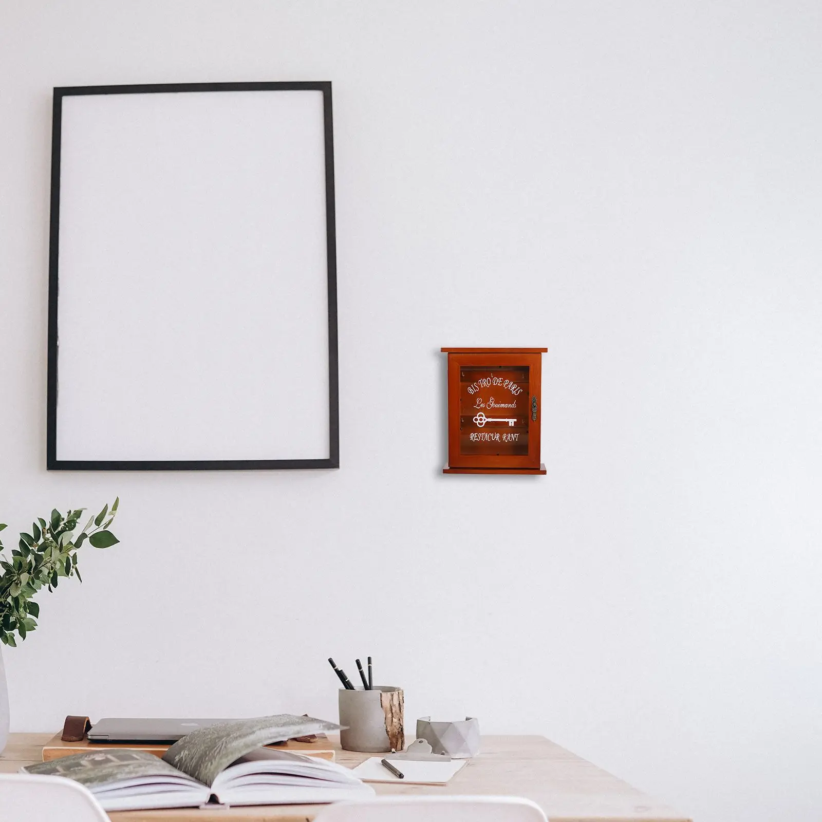 Caja de almacenamiento de llaves, decoración de pared de entrada, adorno de puerta de casa, ganchos montados en la pared