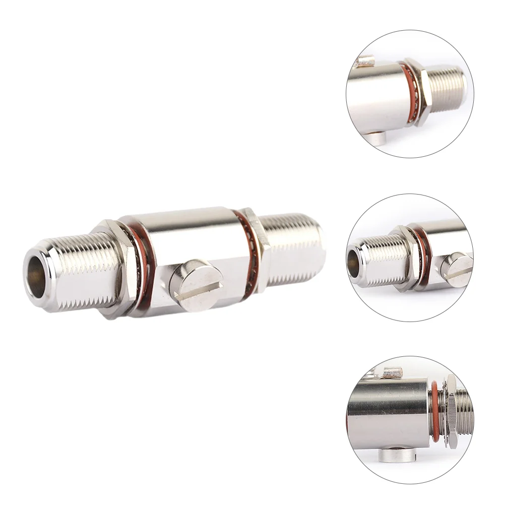 Protection Arrester Nickel-plated Brass Bulkhead Coaxial Surge Protector