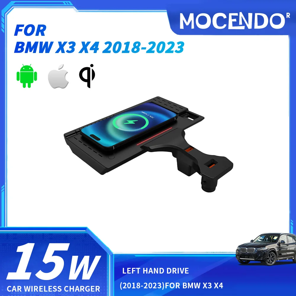 

Wireless Charger Phone Fast Charging Pad LHD Interior Exterior Car Accessories For BMW X3X4 2018 2019 2020 2021 2022 2023 LHD