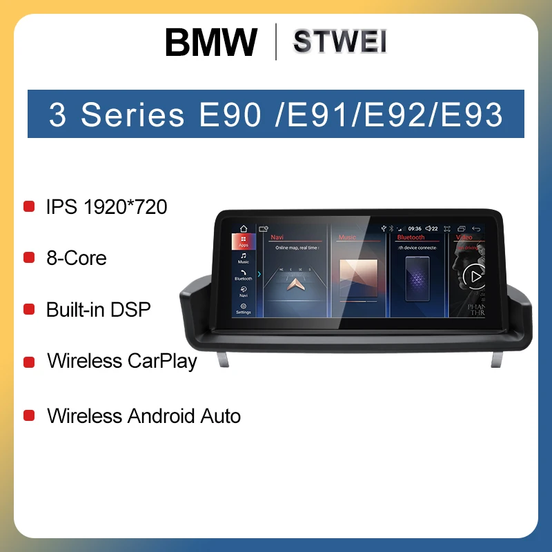 2024 New ID6 ID7 ID8 UI Android System Wireless Carplay AUTO For BMW 3 Series E90 E91 E92 E93 GPS Car Video Players GPS NAVI