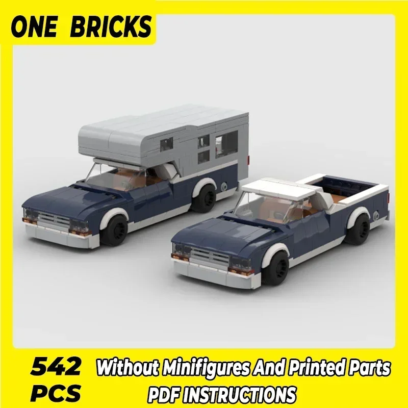 City Car Model Moc Building Bricks 1982 Classic Camping Vehicle Technology Modular Blocks Gifts Christmas Toys DIY Sets Assembly