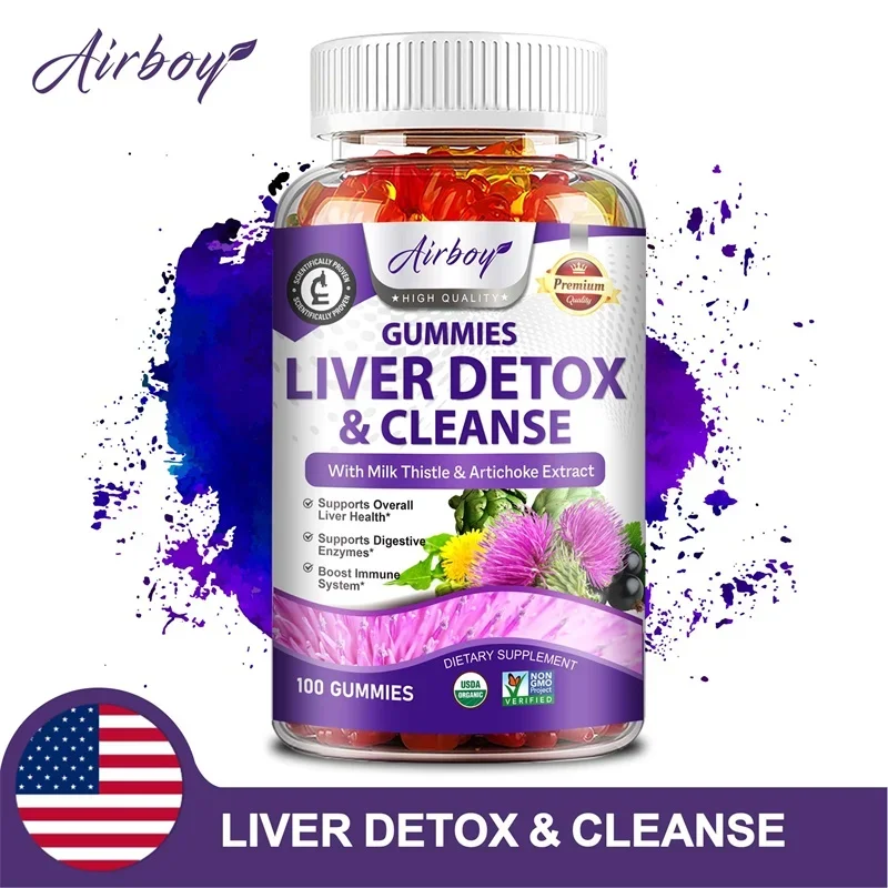 

Liver Cleanse Detox Gummies - Helps Cleanse The Liver, Boost Metabolism and Improve Digestion