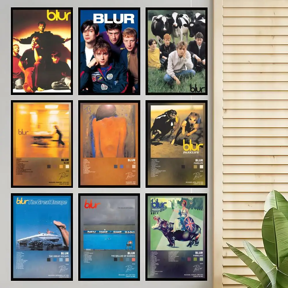 

Rock Band B-Blur Poster Trendy And Easy-to-Apply Wall Art Stickers For Home Decor And Dorm Room Walls