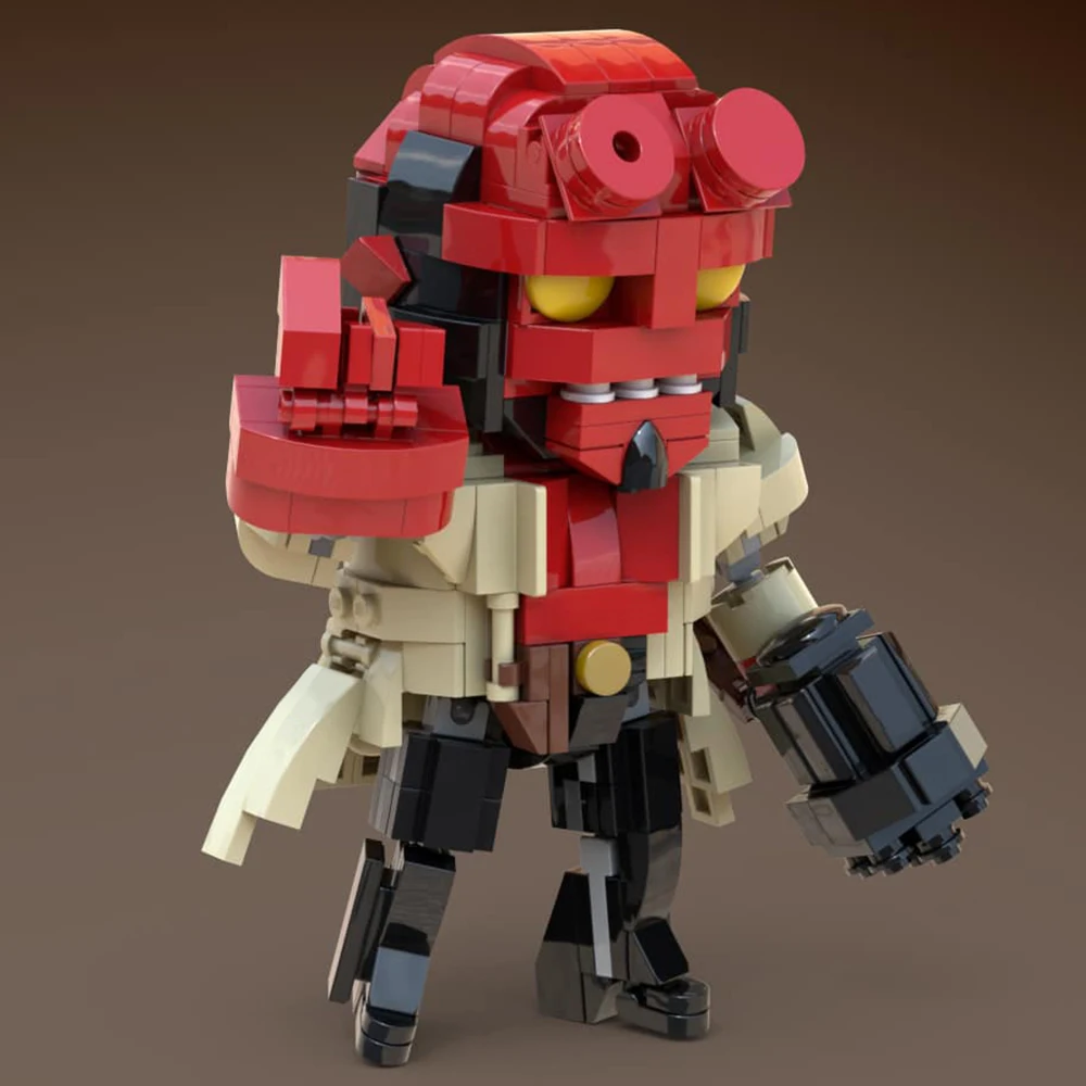 MOC Mecha Anung Un Rama Weirdo Monster Roles مجموعة مكعبات البناء للفيلم Hellboyed Hell Brickheadz لعبة الطوب للأطفال هدية