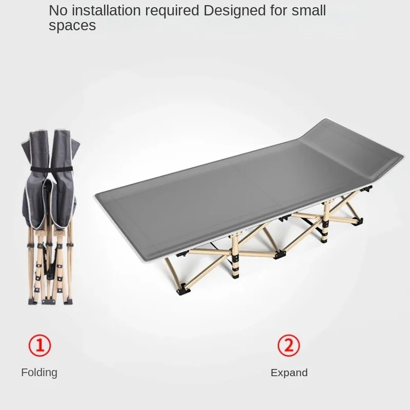 Portable Folding Camping Cots Set of 2 Heavy Duty Sleeping Beds with Carry Bags Ideal for Travel and Office Naps