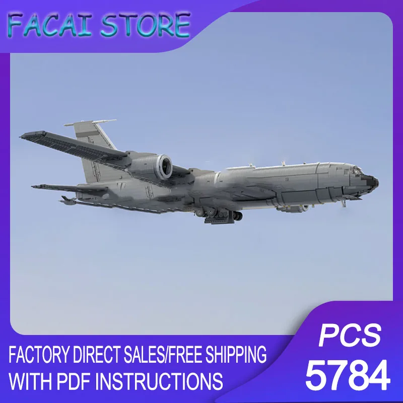 

Модульный конструктор-модель самолета Boeing KC-135 Stratotanker из строительных блоков, технологичные блоки, рождественский подарок, игрушка для самостоятельной сборки