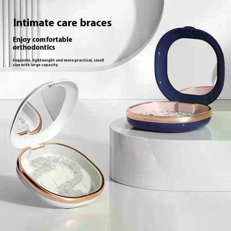Pcs Braces Case With Mirror Dental Retainer Box Case Magnetic Aligner Mouth Guard Container For Teeth Travel False Denture Box