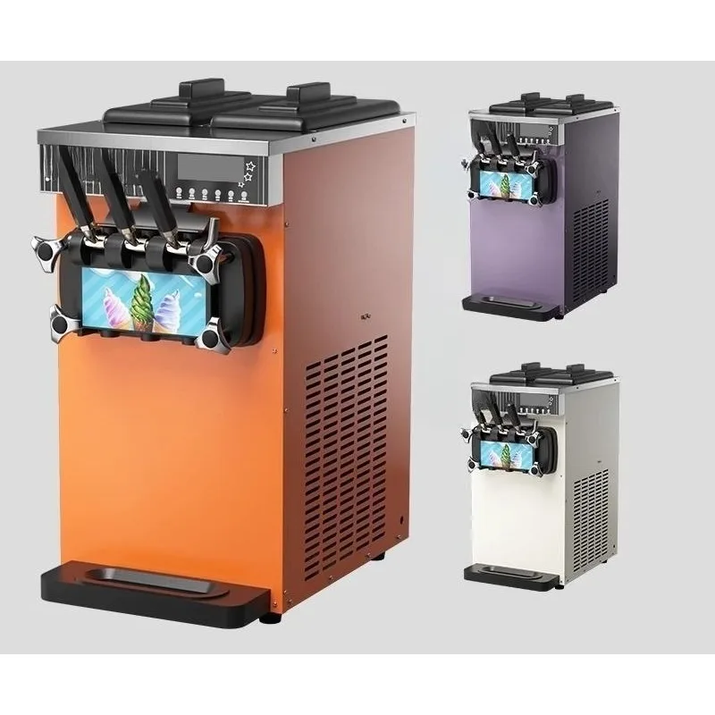 Vertical soft ice cream machine, commercial ice cream machine, automatic ice cream machine, small mobile stall cone machine