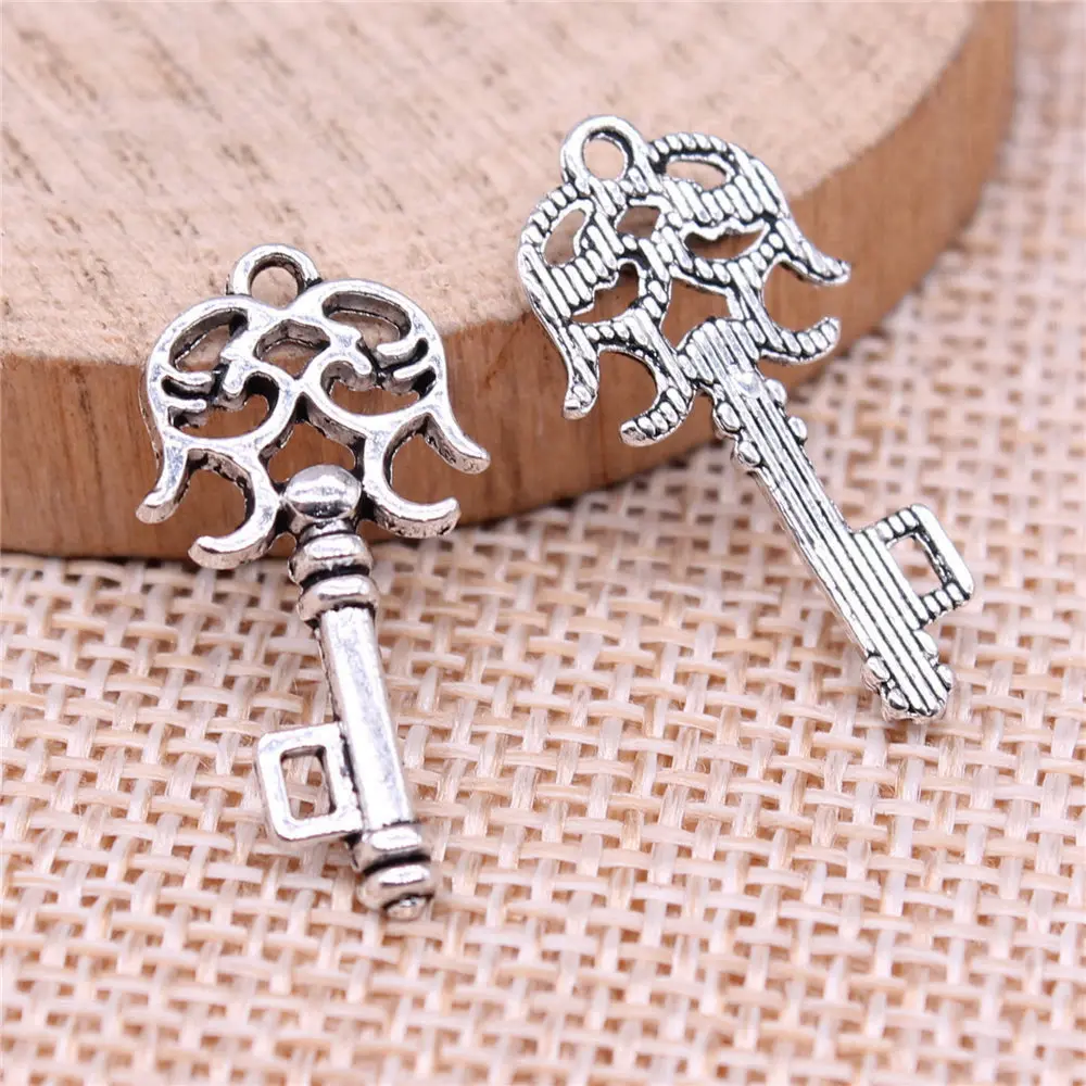 Car Pendant Key Charms Jewelry 24x12mm 20pcs