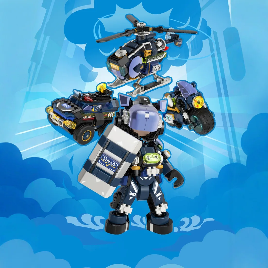 

1102-1 Mecha Series Building blocks, Rescue Team, Fire Hero, Assembly Toys, Trendy Play Models, aircraft, motorcycles