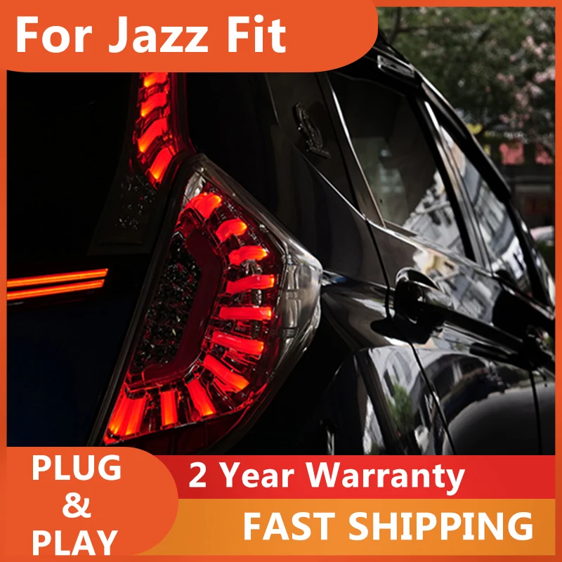 Car Accessories for Honda Fit Jazz Tail Light 2014-2019 Fit Taillight DRL Fog Brake Turn Signal Reversing