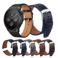 Genuine Leatherl Bracelet For Amazfit Band GTR 4 3 Pro 42/47mm/GTR 2e/GTS 4 2 Mini /Bip 5/U Pro 20 22mm Accessories Strap Correa