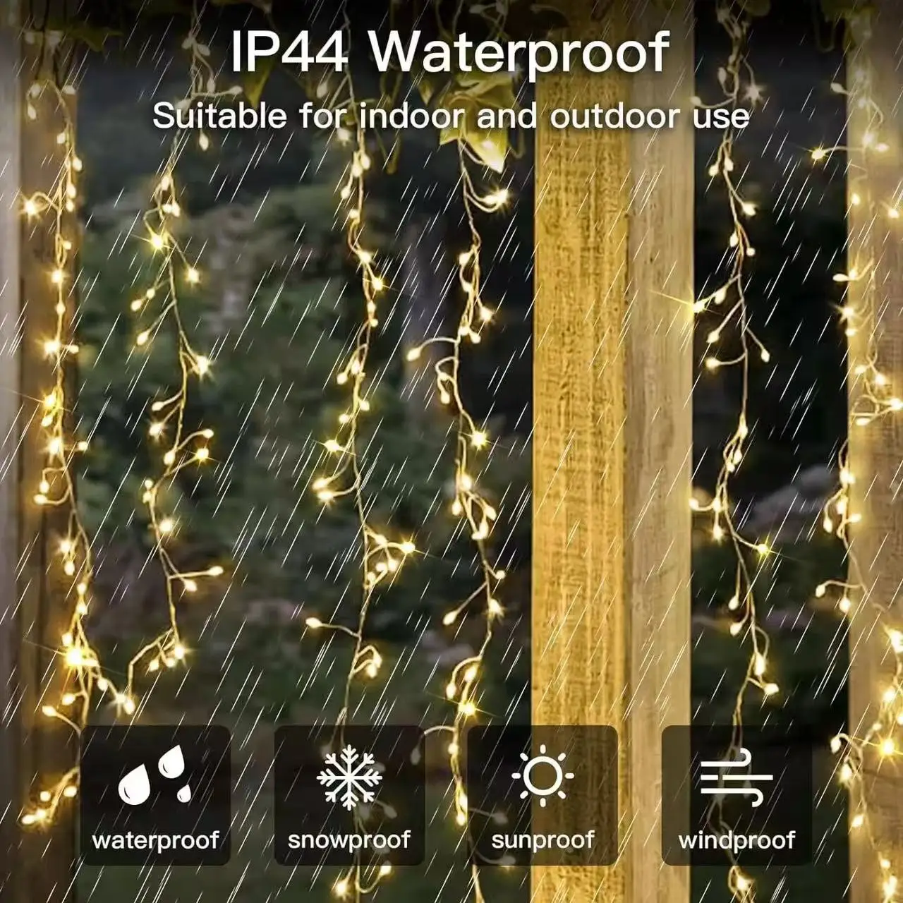 LED أضواء الأسلاك النحاسية USB عن بعد الألعاب النارية سلسلة أضواء الجنية جارلاند مصباح لعيد الميلاد نافذة حفل زفاف حديقة ديكور #4