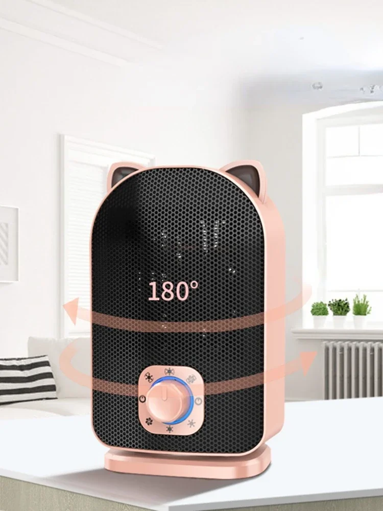 سطح المكتب المنزلي الصغير الكهربائية دفئا توفير الطاقة مكتب صغير غرفة نوم الحرارة السريعة سخانات المنزل السيراميك التدفئة سخان الحمام