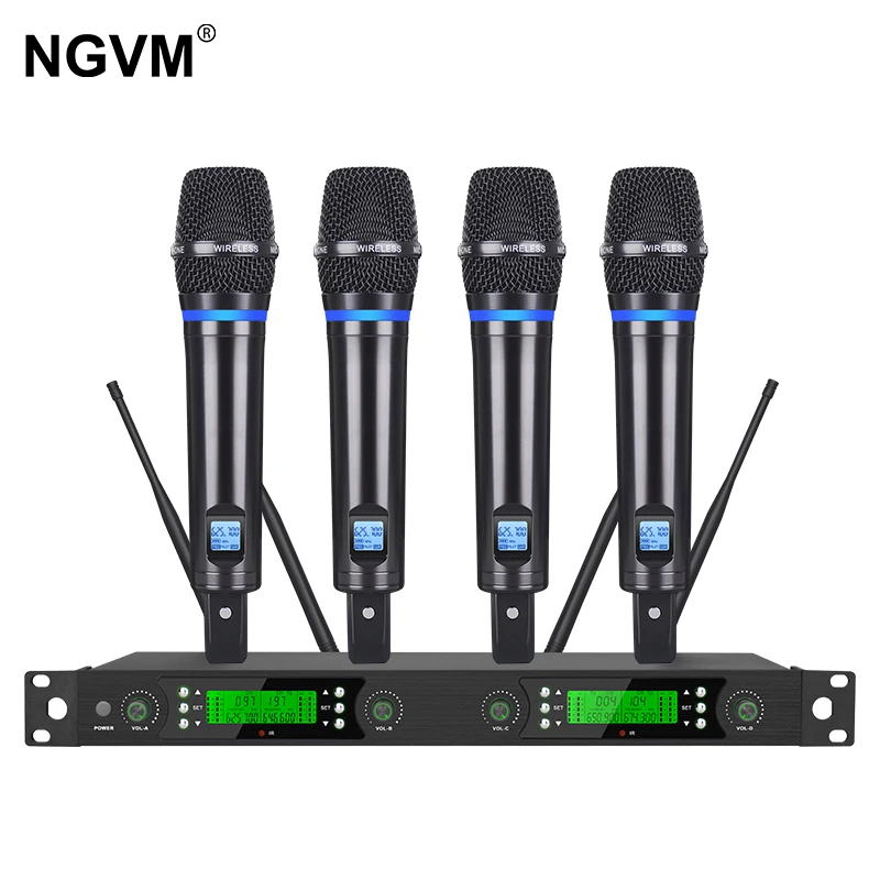 

Профессиональная беспроводная UHF-система микрофонов UR-8D с 4-канальным перезаряжаемым ручным микрофоном для сценических выступлений, церковных служб и речей