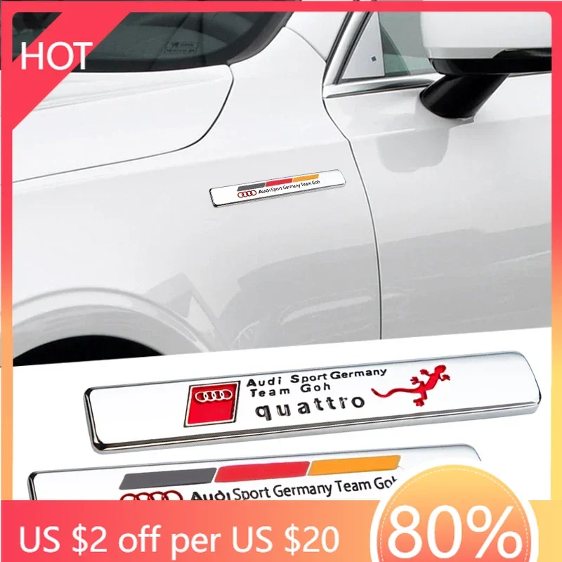 2025 حار ثلاثية الأبعاد شعار معدني ملصق سيارة الجذع الحاجز شعار اكسسوارات السيارات لأودي Q5 Q4 A4 A6 A7 A5 A3 Q3 Q2 A1 A8 TT S1 S3 Q7 SQ