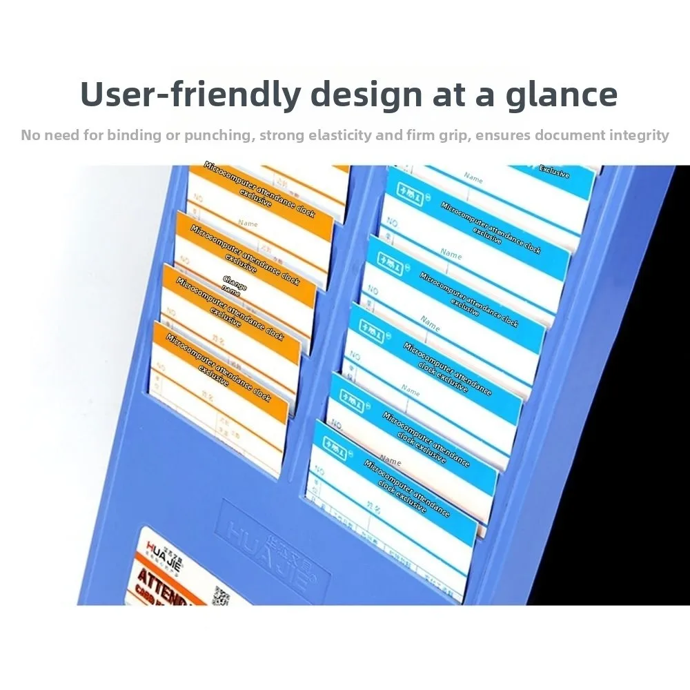 24/50 Slots Attendance Card Rack Double Row Wall Mounted Time Card Holder with Hanging Hole Easy To Install