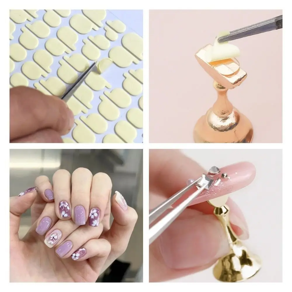 with Handles Nail Jelly Glue Self-Adhesive Transparent False Nail Tape Double-Sided Wear-resistant Nail Tips Sticker Girl