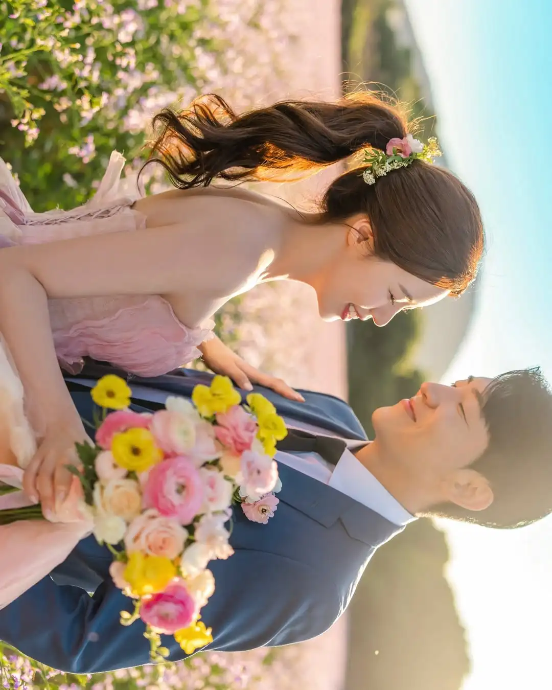 Sondr Floral Brautkleider, trägerlos, bunt, wunderschönes Brautkleid, maßgeschneidert, A-Linie, Korsett, Hochzeit, Snap-Kleider, Partykleid