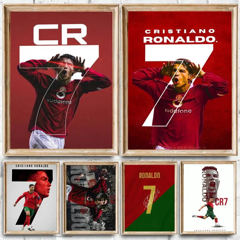Football Stars CR7 C-Cristiano Ronaldo Poster Painting Prints Wall Art Picture Film Room Home Bar Cafe Decor Mural