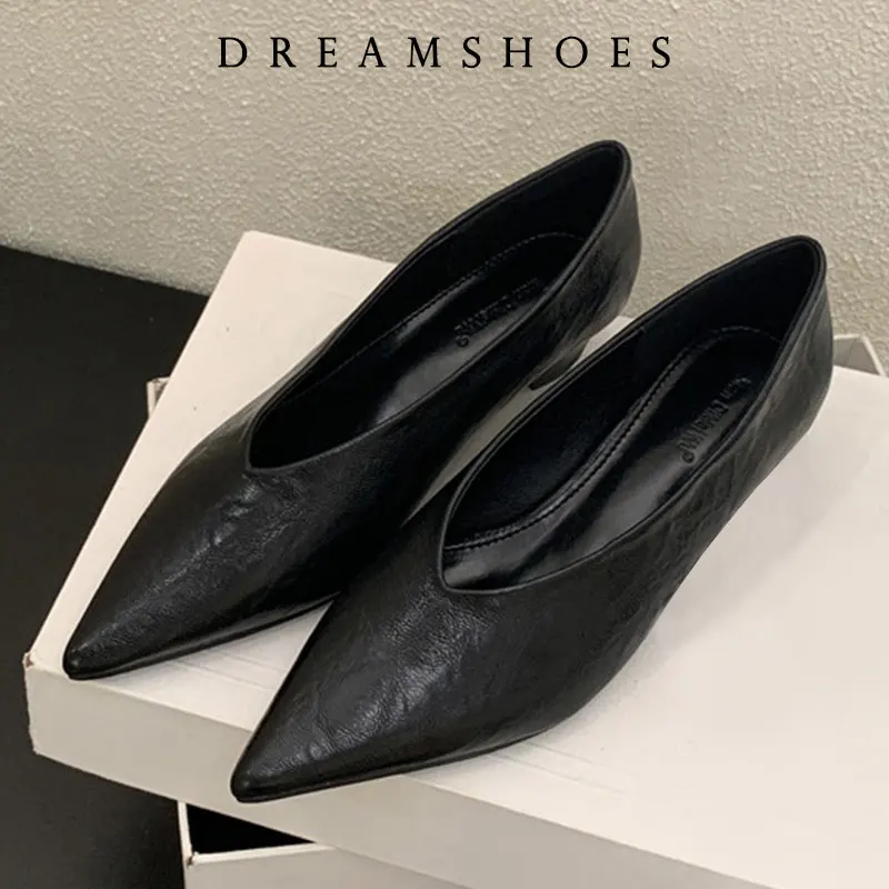 

2026 New Brand Women Pumps Soft Comfy Increase Height 3cm Flats Shoes Ladies Elegant Single Shoes