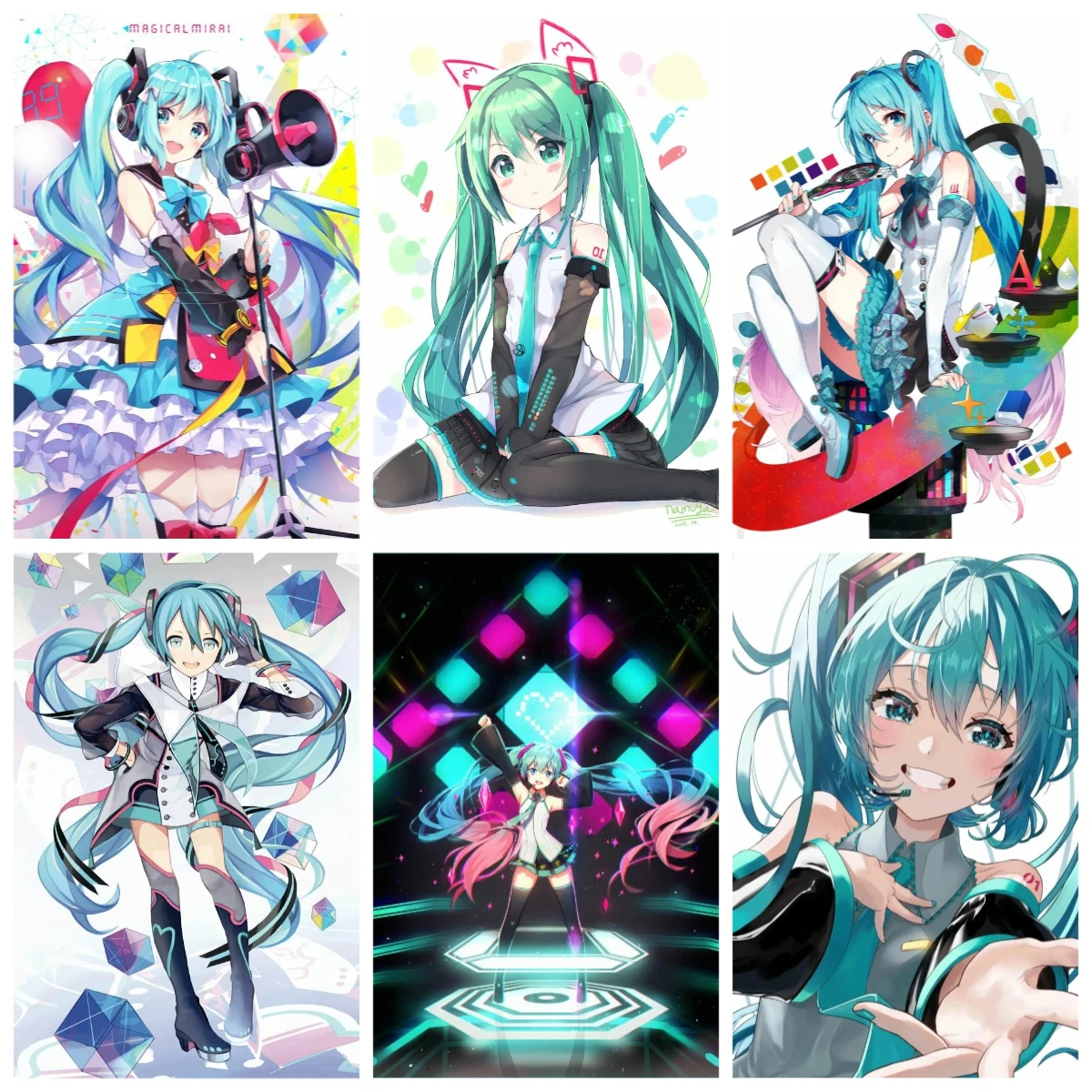 

Пазлы для взрослых 500/1000 элементов с изображением Хатсуне Мику (японское аниме) – для взрослых и всей семьи – сложные крупные детали, портативные