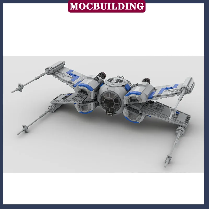 MOC Space Movie TIE-X Starfighter Line Model Building Block Assembly Air Vehicle Collection Toy Gifts