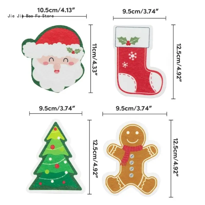 Paño limpieza navideño para hogar E8BD adecuado para diversas tareas limpieza