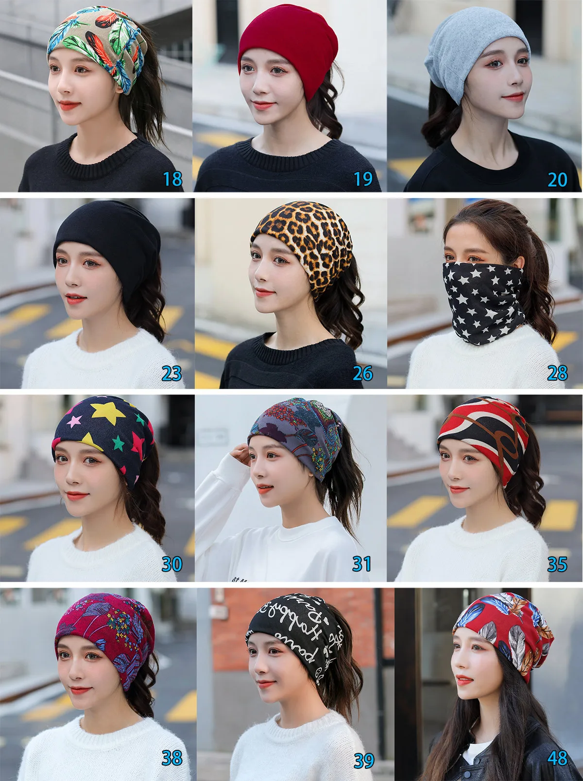 Slouchy Beanie-Mütze für Männer/Frauen, leichte, übergroße, große, dünne Totenkopfmütze, Chemo-Mütze, Nachtschlafmütze – Detail 3