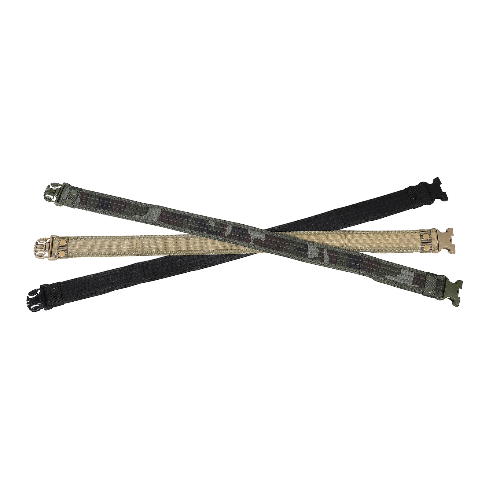 

3Pcs Outdoor Tactical Waist Belt Adjustable Canvas Utility Belt for Men Women Hiking Camping Training Mens Adventure Belts