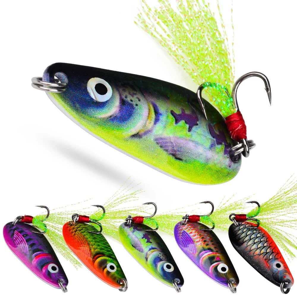 4.5CM 11G Long Cast VIB Metal Spoon Lure – 3D Eyes Hard Fishing Bait Wobbler Full Water Column Hard Bait For Bass Pike Saltwater